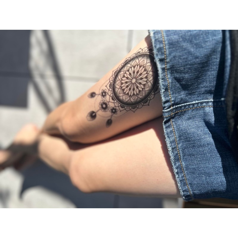 2 Sheets Temporary Dream Catcher Tattoo Mandala Tattoo Fake Tattoo
