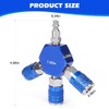 Lyaciomn 1 PCS 1/4 Inch NPT 3-Way Air Manifold,Industrial Quick