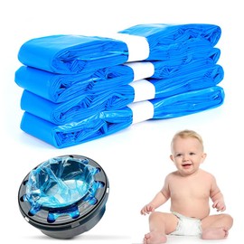 Roysmart Pack of 4 Nappy Bin Refill Film, Baby Plastic Nappy Bag, Disposable Nappy Bags, Refill Pack Nappy Bin Refill Film Compatible with Tommee Tippee Refill Films