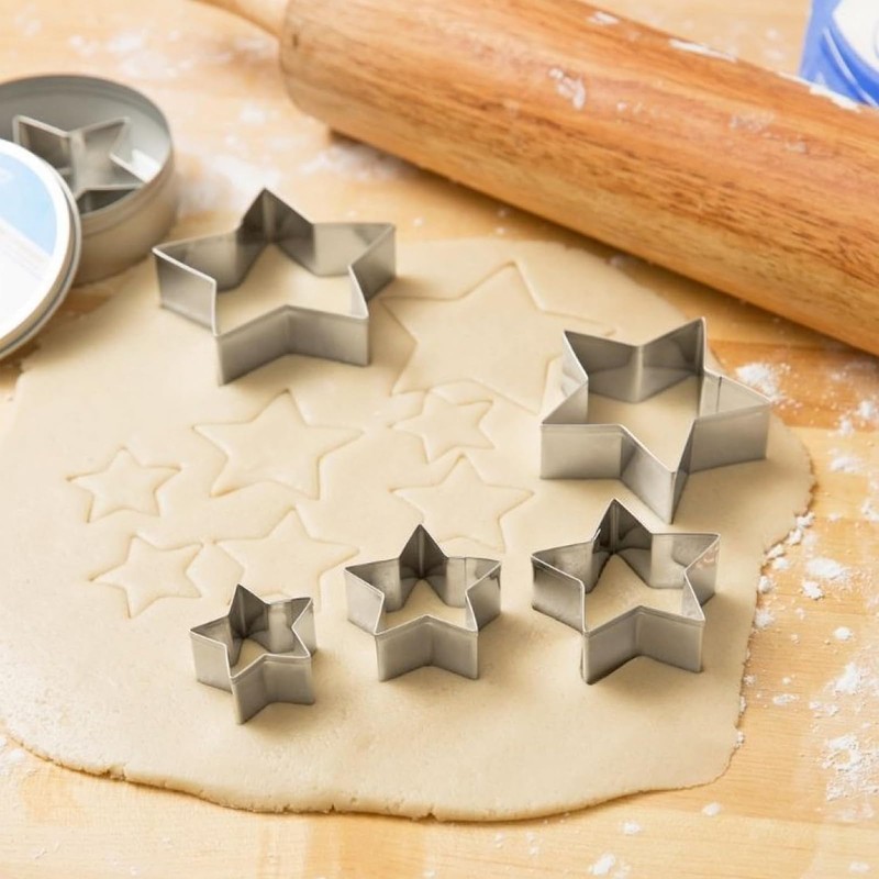Jidyllic 10 Pcs Star Cookie Cutters Set