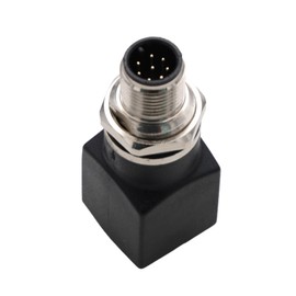HangTon Netzwerk Adapter M12 8 pin A-codiert Stecker auf RJ45 Buchse für Industrial Ethernet Switch Maschinensteuerung Automation Sensor Encoder, CAT5e CAT6 1Gbps Geschwindigkeit, Wasserdicht