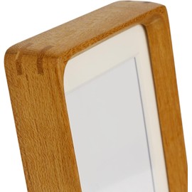 Handcrafted Natural Wood Picture Frame with Mat for Wall and Tabletop display (Teak, 11x14 matted to 5x7/8x10)