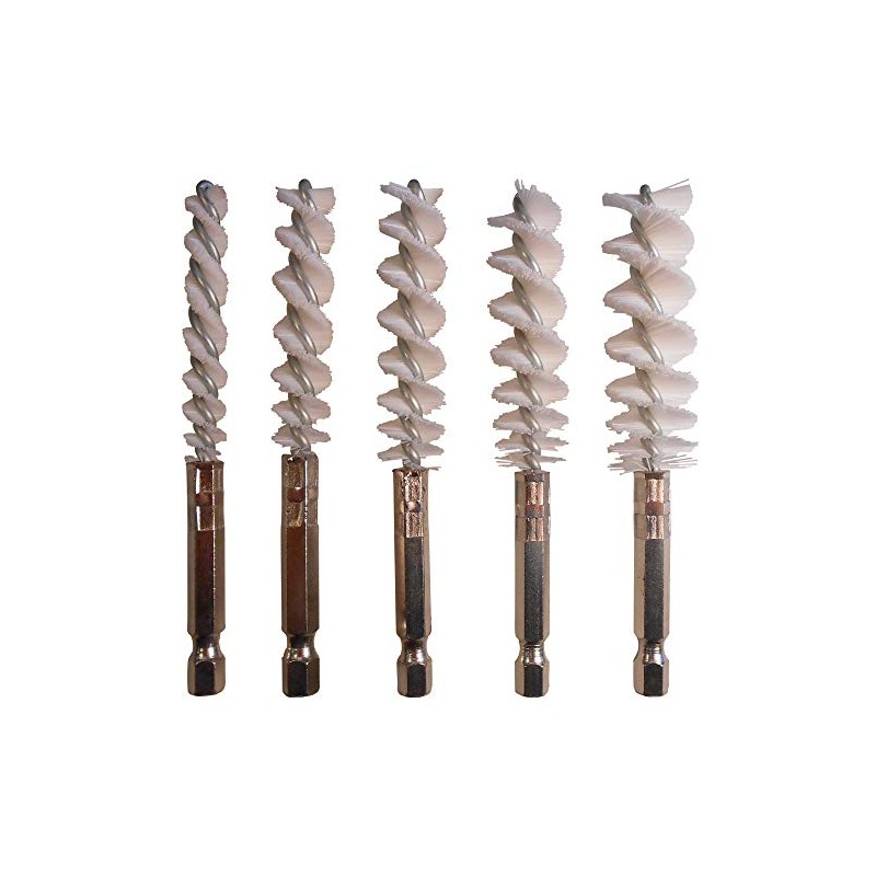 Nylon Barrel, Pipe,Hole, Internal and Thread Cleaning Brush 5 Piece