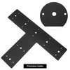 QWORK 14" x 10" T Shape Steel Flat Bracket with