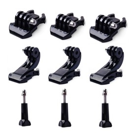 J Hook Buckle Mount Kit for Gopro,Vertical Surface J Hook,Buckle Clip Quick Release Mount,Long Thumb Screw,Anti Rust Buckle Mount for Gopro Hero 12/11/10/9/8/7/6/5 Black, DJI Osmo Action Cameras