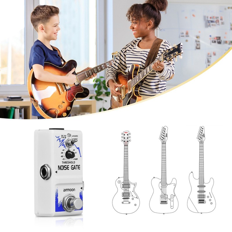 ammoon Single Noise Gate Guitar Effect Pedal True Bypass Zinc