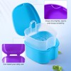 Retainer Case Denture Bath Box Easy Clean with Strainer Basket
