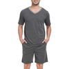 Wikoan Men's Pyjamas Sets Cotton Shorts Pajamas Short Sleeve Top
