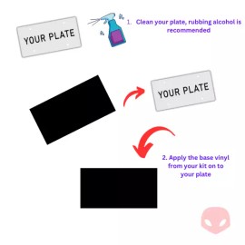 Epsiniti Lemon Yellow Gloss California Plate Wrap DIY Kit Matte Black