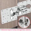 Qrity 2 Pcs Hinge Repair Plate, Cabinet Door Hinge Repair