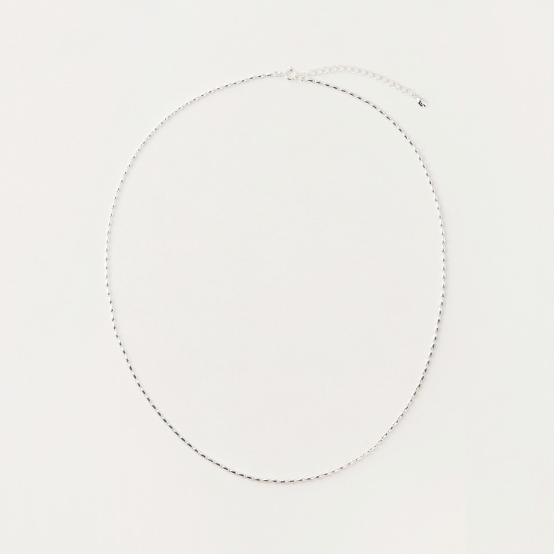 [D.silver] Silver 925 Rizzo Chain Necklace [G001] Silver Polishing Cloth