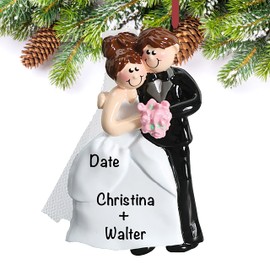 Our First Christmas Married Ornament 2023 as Mr and Mrs, Our First Christmas Together Ornament 2023, Unique Gifts for Newlyweds, Bride and Groom, Just Married Couples 1st Wedding Xmas Tree Decoration