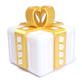 DUOCIYUAN Annoying Gift Box, 3D Printed Gift Box with Screws Gag Joke Toy Annoying Gift Puzzle Box Surprise Gift Box for Office Desk Decoration or Home Decoration (White)