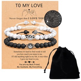 2 Stück Pärchen Armbänder, Paare Armbänder, Passende Armbänder für Pärchen, für Freund Freundin Ehemann Ehefrau Bester Freund Geburtstag Muttertag Valentinstag