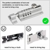 Spopal Combination Locking Bolt, [2 Pack][Weatherproof & Burglar Proof] 120mm