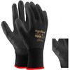 24 Pairs PU Coated Black Nylon Work Gloves. Gardening, Builders,