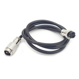 3.28 ft GX16 2 Pin Male to Female Head Aviation Cable, GX16 2 Pins Female to Male Plug Electrical Cable Panel Mount Circular Metal Aviation Adapter Cable for Ships 18AWG (1 Metre)