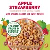 Cheerios Veggie Blends Breakfast Cereal, Apple Strawberry, Made with Fruits