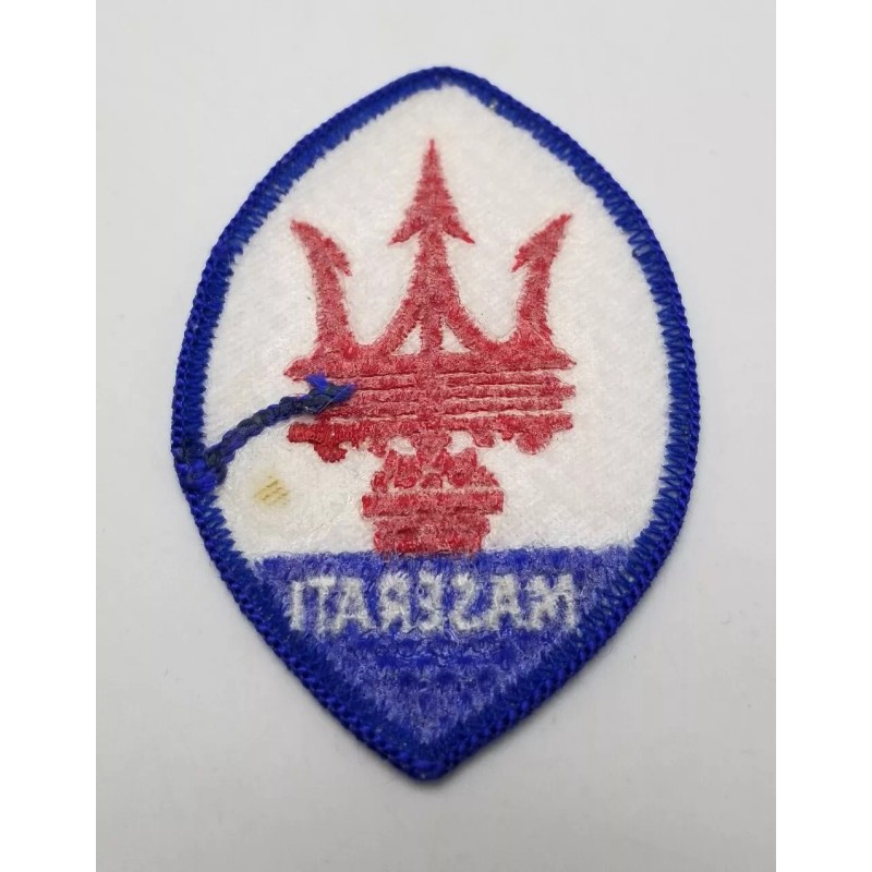 Retro Maserati Logo Auto Embroidered Patch Iron Sew On Vintage