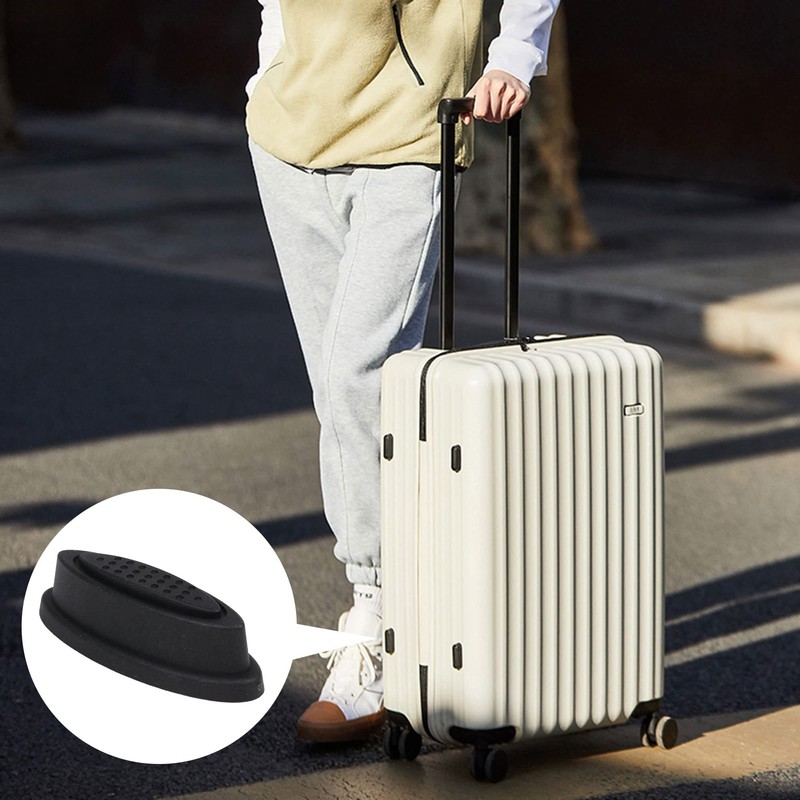 BQLZR Luggage Holder Side Bolt Base Replacement Black Feet Pad