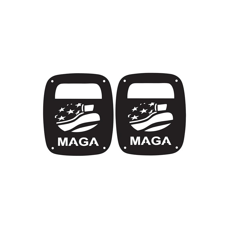 JeepTails USA American Flag MAGA Tail lamp Light Covers Compatible