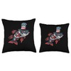 Kuhli Loach With USA Hat Throw Pillow