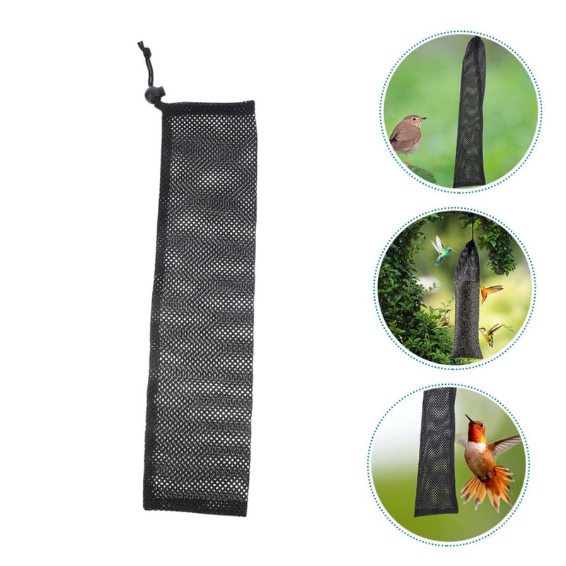 CIYODO 8Pcs Hanging Mesh Bird Feeder Bags Durable Drawstring Net
