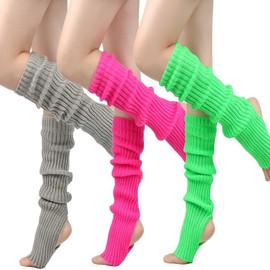 50cm Knitted Leg & Toe Warmers for Yoga, Dance, Sports - Kids & Adults Ballet Foot Accessory Burgundy 10ea