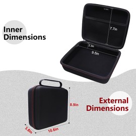 LTGEM Massage Case Compatible with TheraGun Prime G5 / G4 Tissue Therapy Massage Gun/Neck/Back/Leg/Shoulder Electric Percussion Massage Gun - Travel Protective Carrying Storage Bag, Black(Case Only)