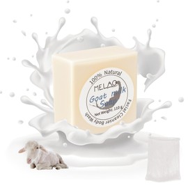 Naturseife Ziegenmilch, Ziegenmilchseife Biologisch 110g, Natürliche Feste Seifen, Körperseife und Handseife Fest, Beruhigend Feuchtigkeitsspendend Reinigend