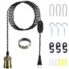 Plug in Pendant Light Cord hanging light kit with dimmer