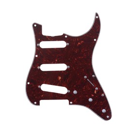 Musiclily Pro 11-Hole 62 Vintage SSS Strat Pickguard for American Stratocaster 62 Electric Guitar, 4Ply Vintage Tortoise
