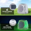 SDX Audio Wireless Bluetooth Rock Speakers Outdoor Waterproof Solar Powered