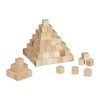 Relaxdays Wooden Cube Set of 160 for Crafts, Wooden Blocks