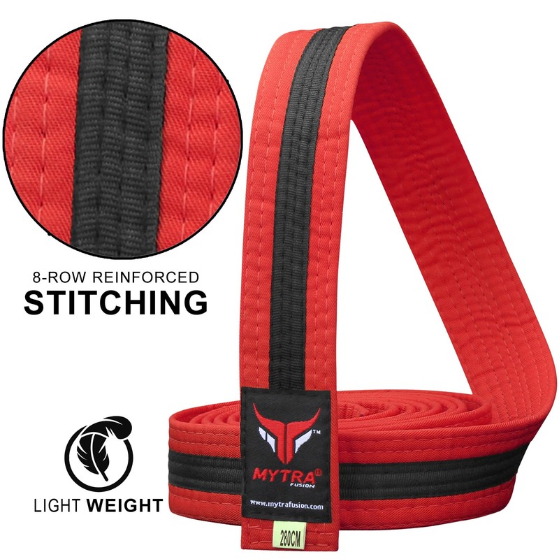 Mytra Fusion Karate Belt, Lightweight and Durable Multiple Colours Karate