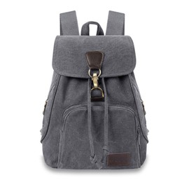 Qyoubi Canvas Fashion Backpacks Casual Outdoor Shopping School Rucksack Multipurpose Sports Handbag Hiking Bag Grey