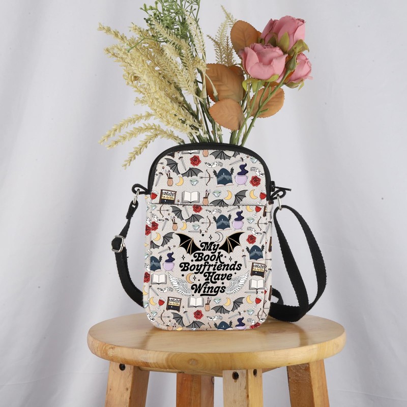 UJIMS 4th Wing Merchandise Romantasy Dark Academia Crossbody Bag Magic