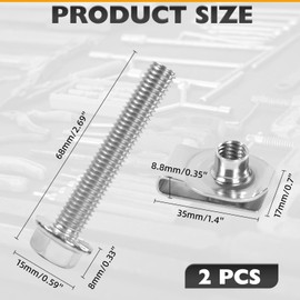 CHENACC 304 Stainless Steel Fuel Tank Strap Bolts Gas Tank Strap Upgrade Stainless Hardware Kit Compatible with Silverado 1999-2021 Select Models 55157,GM 11516770 11519894 15743078 (2 Set)