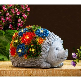 Willowdash Solar Garden Statue – Cute Hedgehog with 7 Warm LED Lights, Solar-Powered & Weatherproof – Outdoor Lawn, Patio & Yard Décor – Charming Gift for Home & Garden Lovers