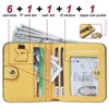 GADIEMKENSD Small Wallet Top Grain Leather RFID Blocking Mini Bifold