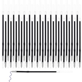 Ballpoint Pen Refills, Pack of 50 Ballpoint Pen Refills, Retractable Pen Refills 0.7 mm Line Width, Ballpoint Pen Refills 107 mm Length, Plastic Ballpoint Pen Refills, Blue