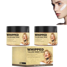 Turmeric 2 Stück Balsam Aus Geschlagenem Rindertalg Und Honig,Beef Tallow Skincare,Hautpflege Mit Rindertalg,Tallow Bio For Skin Care,Zur Gesicht Und Körper Für Gesicht,Körper Feuchtigkeit