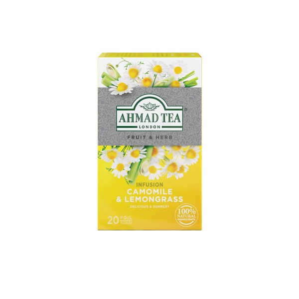 Ahmad Teas - Camomile & Lemongrass 1.4oz - 20 Tea Bags, Brown