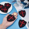 HOBBIESAY 6Pcs Knights Templar Cross Patches Christian Patches Embroidered Patch