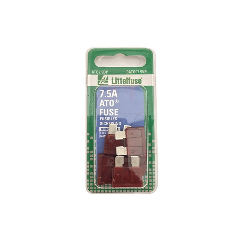 Littelfuse 0ATO07.5VP ATO 32 Volt 7.5 Amp Carded Fuse, (Pack