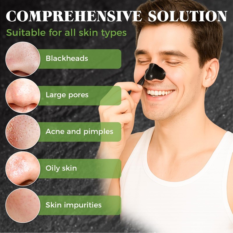 Tailgenci Blackhead Remover Mask, Charcoal Peel Off Face Mask for