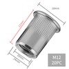 Gueenky Pack of 20 Rivet Nuts M12 Stainless Steel Rivet