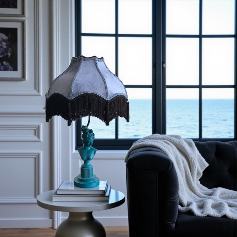 Tristan Home Premium Classic Victorian Style Bell Shape Scallop Velvet