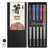 Metal Chopsticks With Case Stainless Steel Chopsticks Titanium Plated Reusable