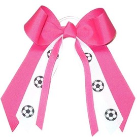 Soccer Small Bow, many colors Hot Pink